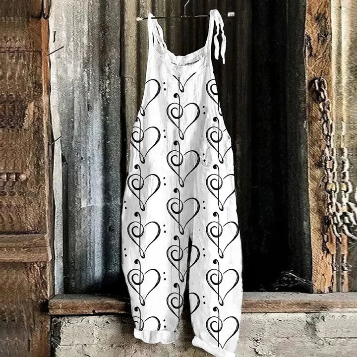 Jhenna | 3D Art Pattern Casual Loose Jumpsuit