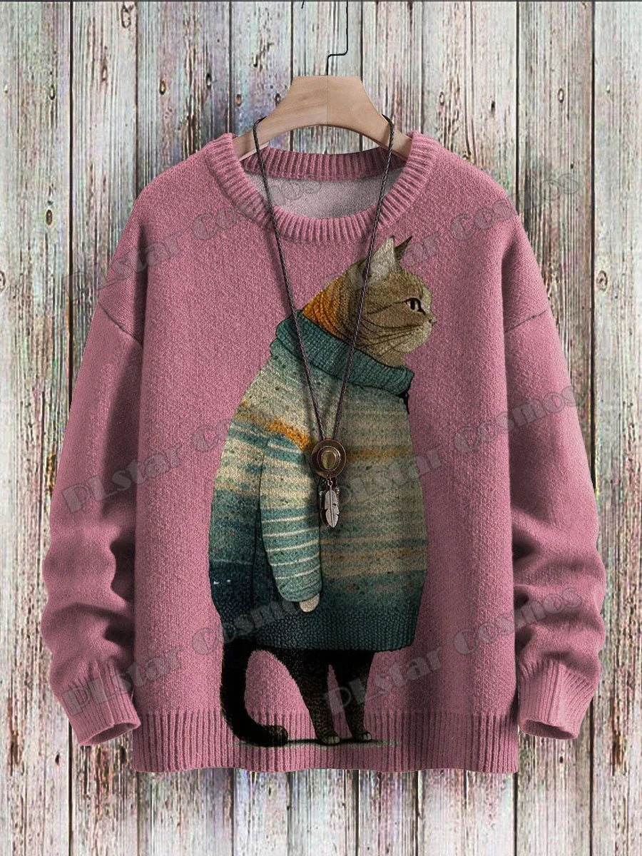 Soleil | Black Cat Sunflower Art Pullover