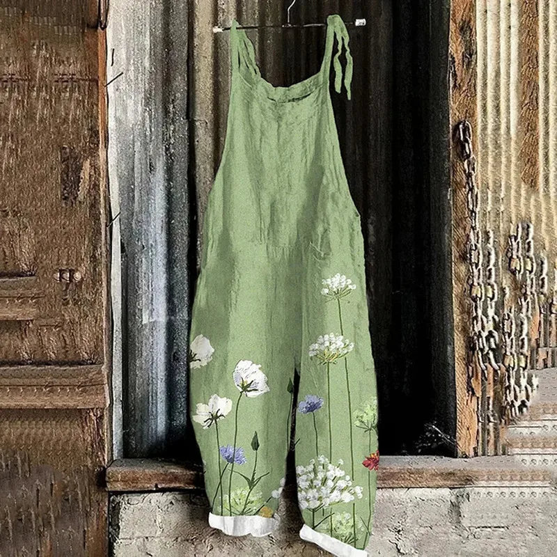 Jhenna | 3D Art Pattern Casual Loose Jumpsuit