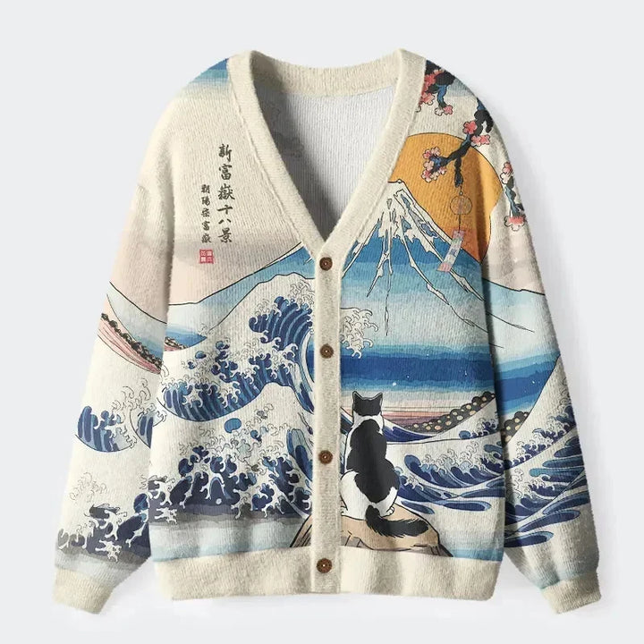 Harvest | Black Cat Wheat Field Cardigan