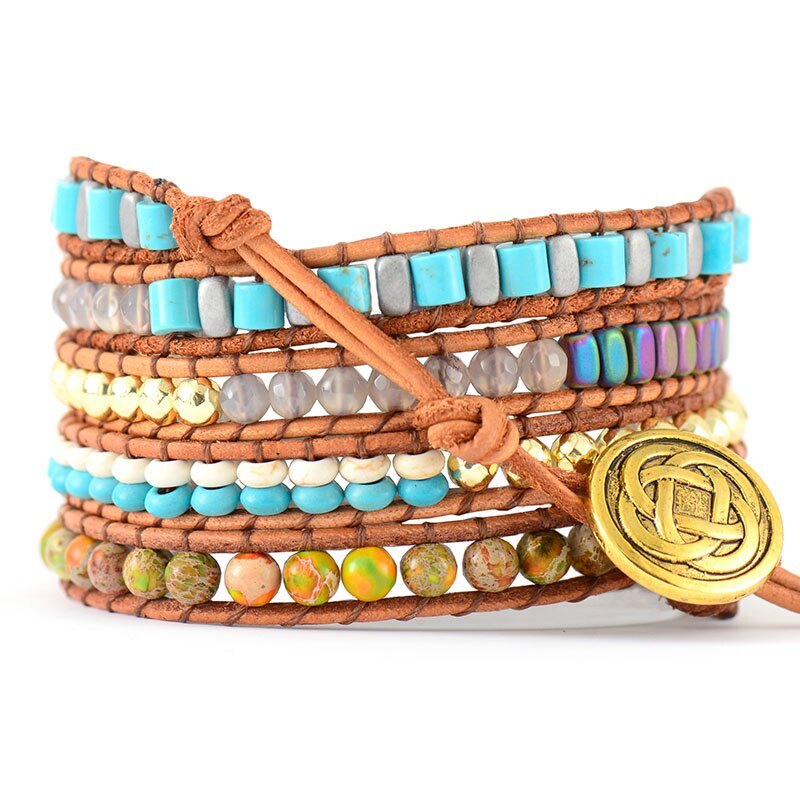 Gina | Blue & Green Jasper Rainbow