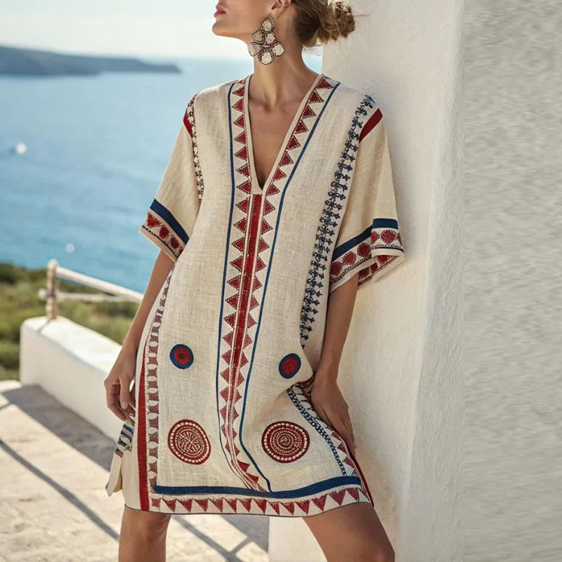 Cerelia | Patterned Holiday Dress