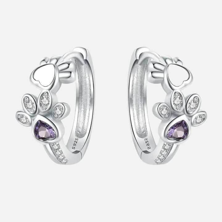 Emery | Heart Paw Huggie Earrings