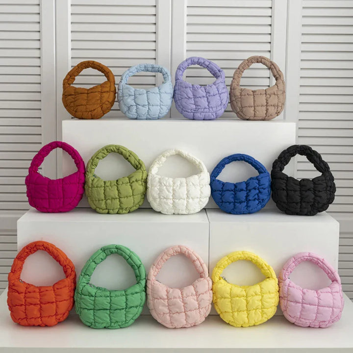Florence | Orange Mini Puffer Tote