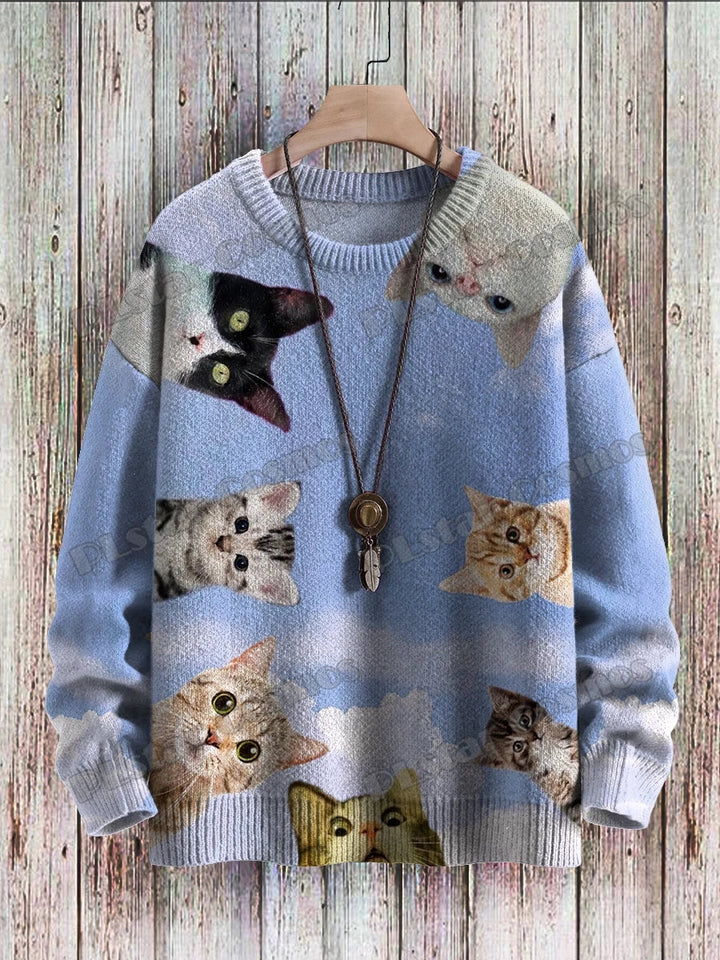Mystic | Retro Black Cat Eyes Pullover