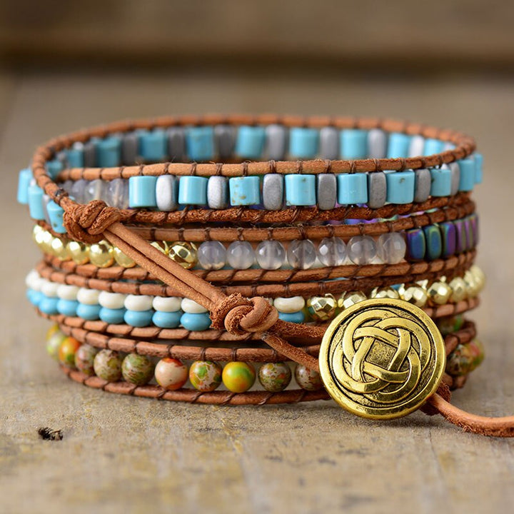 Gina | Blue & Green Jasper Rainbow