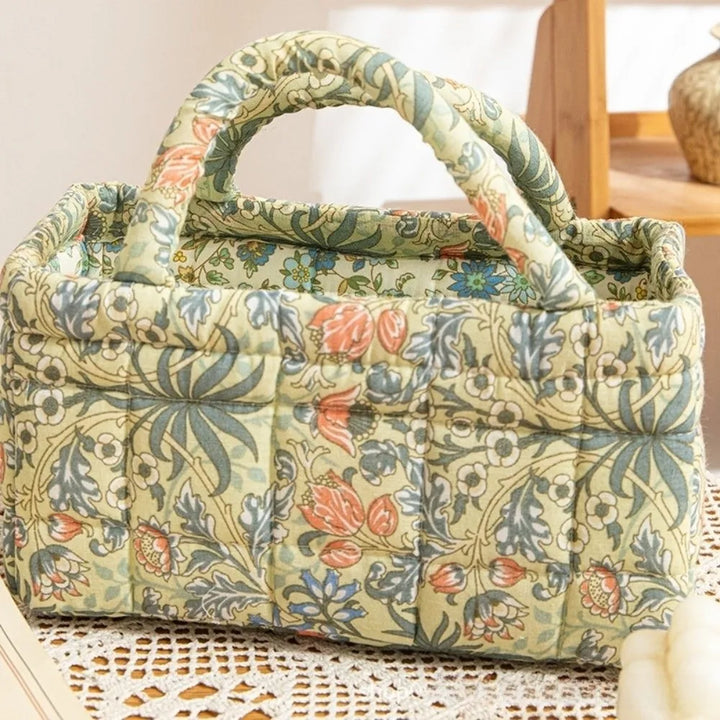 Beatrice | Olive Green Floral Bento Bag