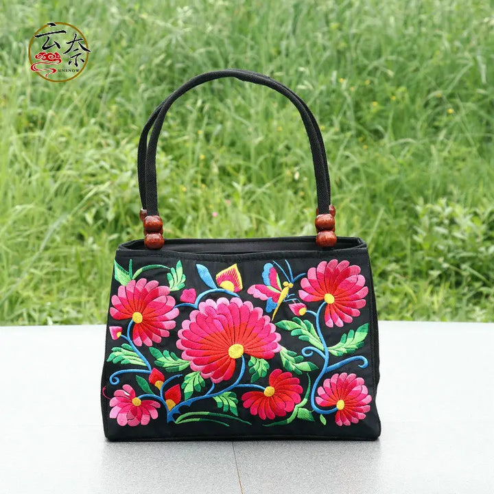 Katherine | Floral Meadow Embroidered Bag