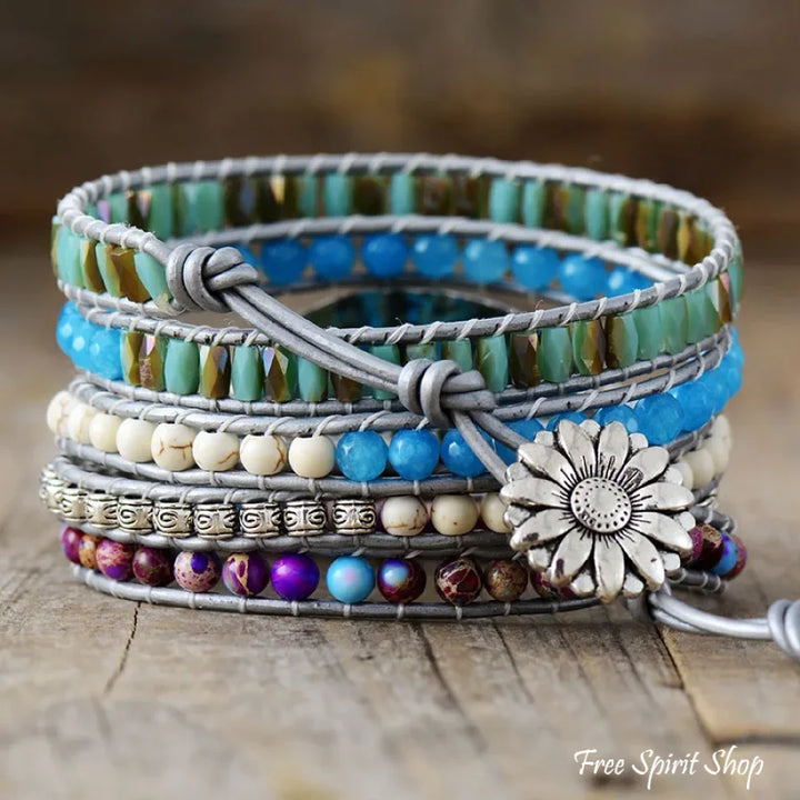 Asha | Blue Ocean Jasper & Purple