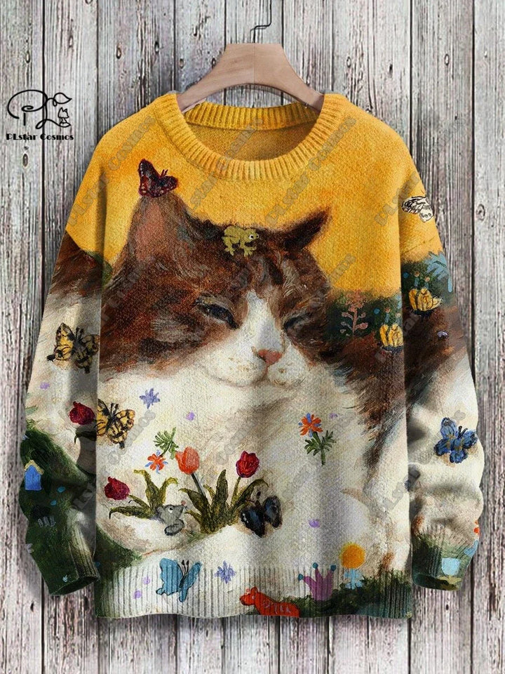 Stella | Funny Cat 3D Print Pullover