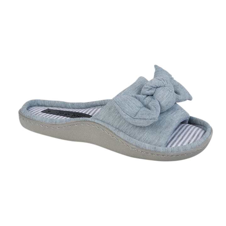 Verity | Grey Open Toe Mule Sliders