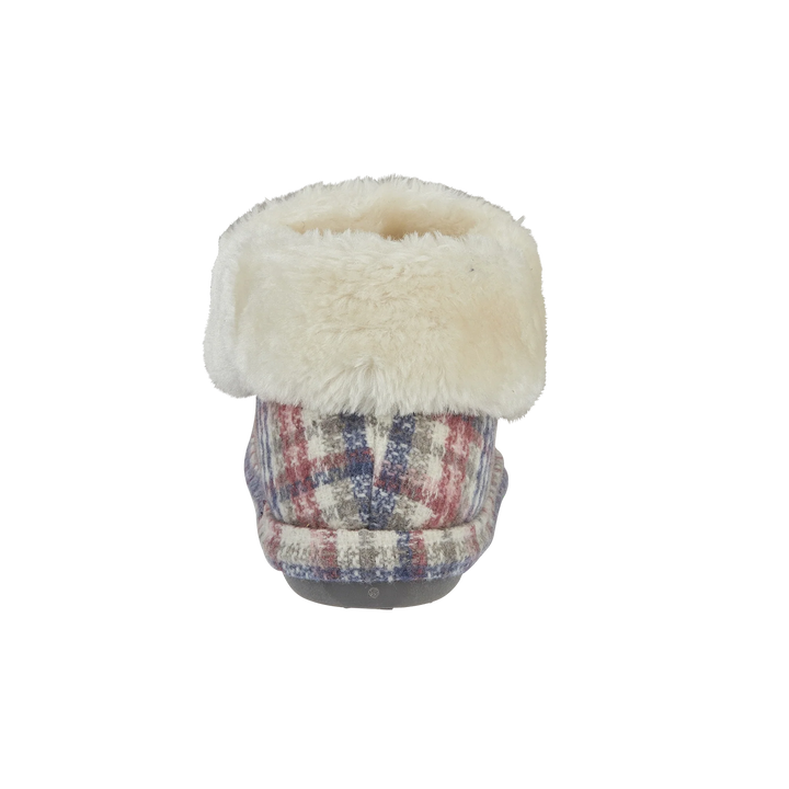 Guinevere | Pink Tartan Ankle Bootee Slippers