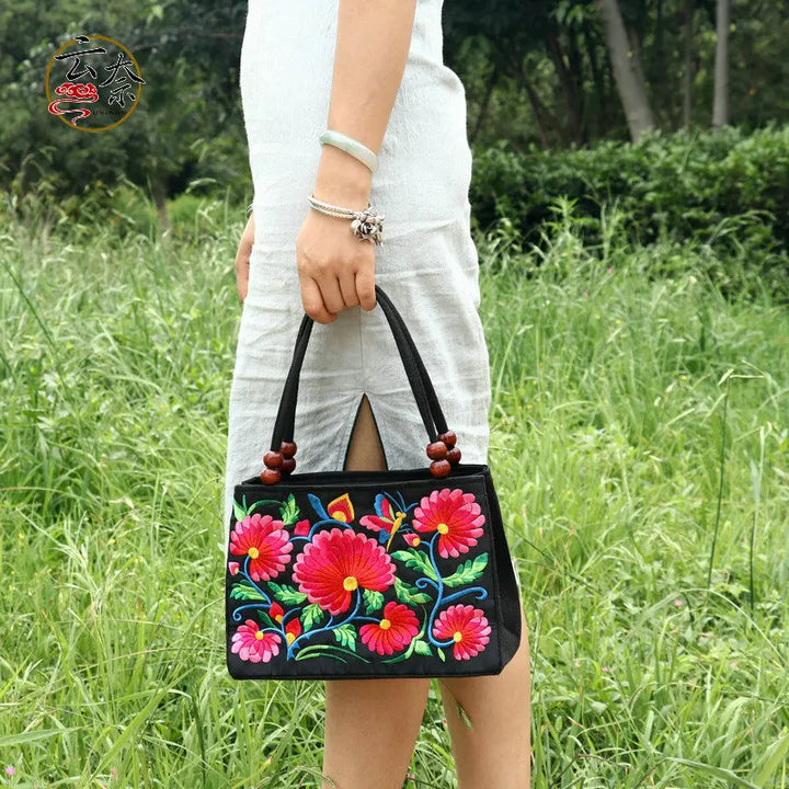 Katherine | Floral Meadow Embroidered Bag