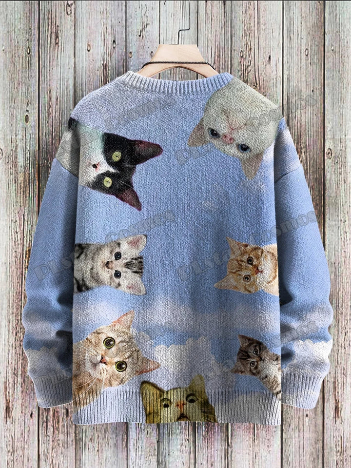 Mystic | Retro Black Cat Eyes Pullover