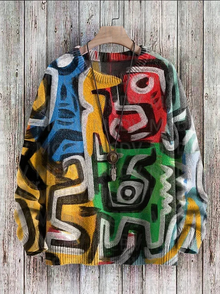 Alma | Street Art Graffiti Knit Pullover