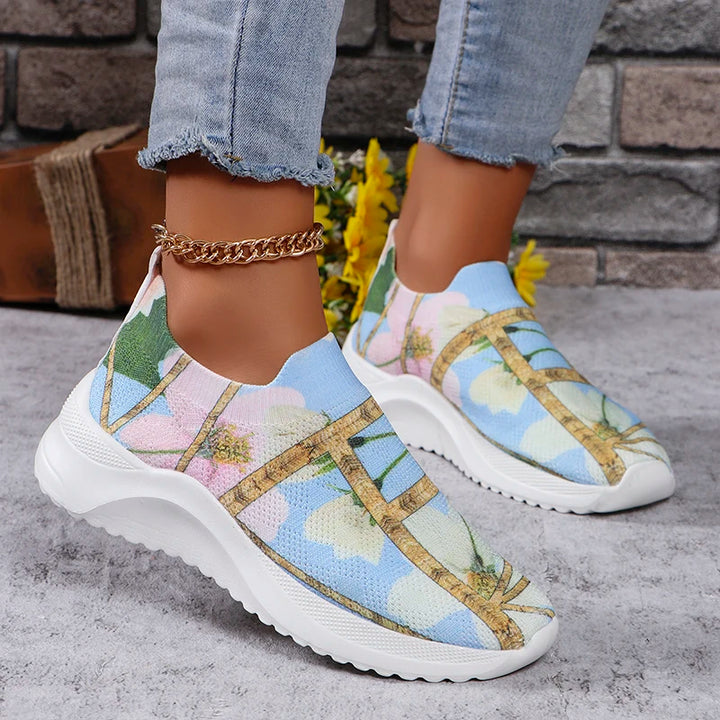 Beatrice | Lightweight Printed Slip-On Flats