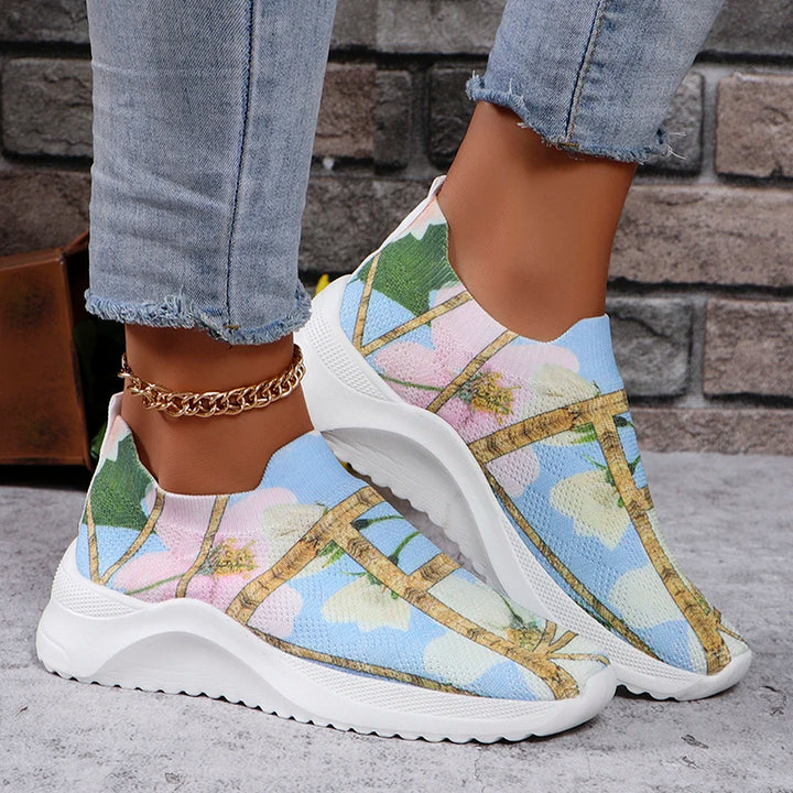 Beatrice | Lightweight Printed Slip-On Flats