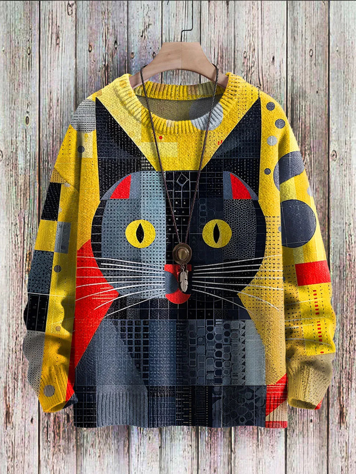 Cubist | Abstract Geometric Cat Pullover