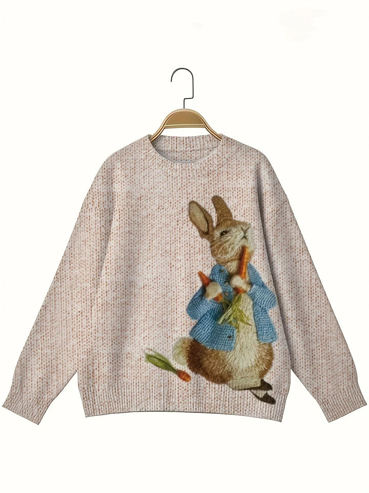 Willow | Animal Print Round-Neck Pullover