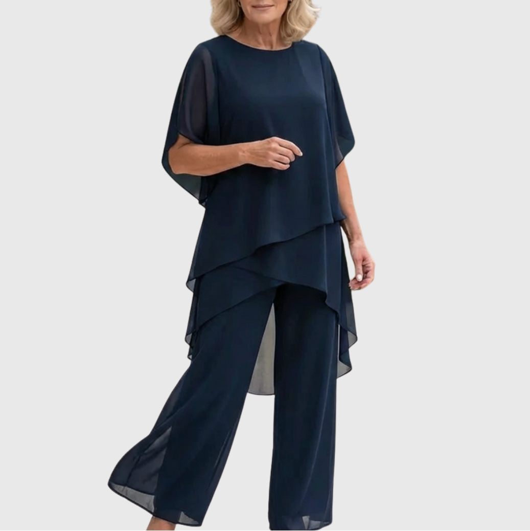Linda | Suit with Draped Palazzo