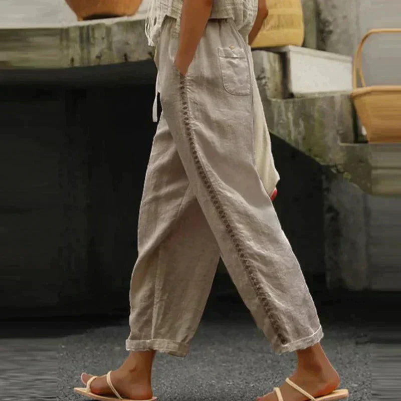 Abby | Pants High Waist Tapered Leg