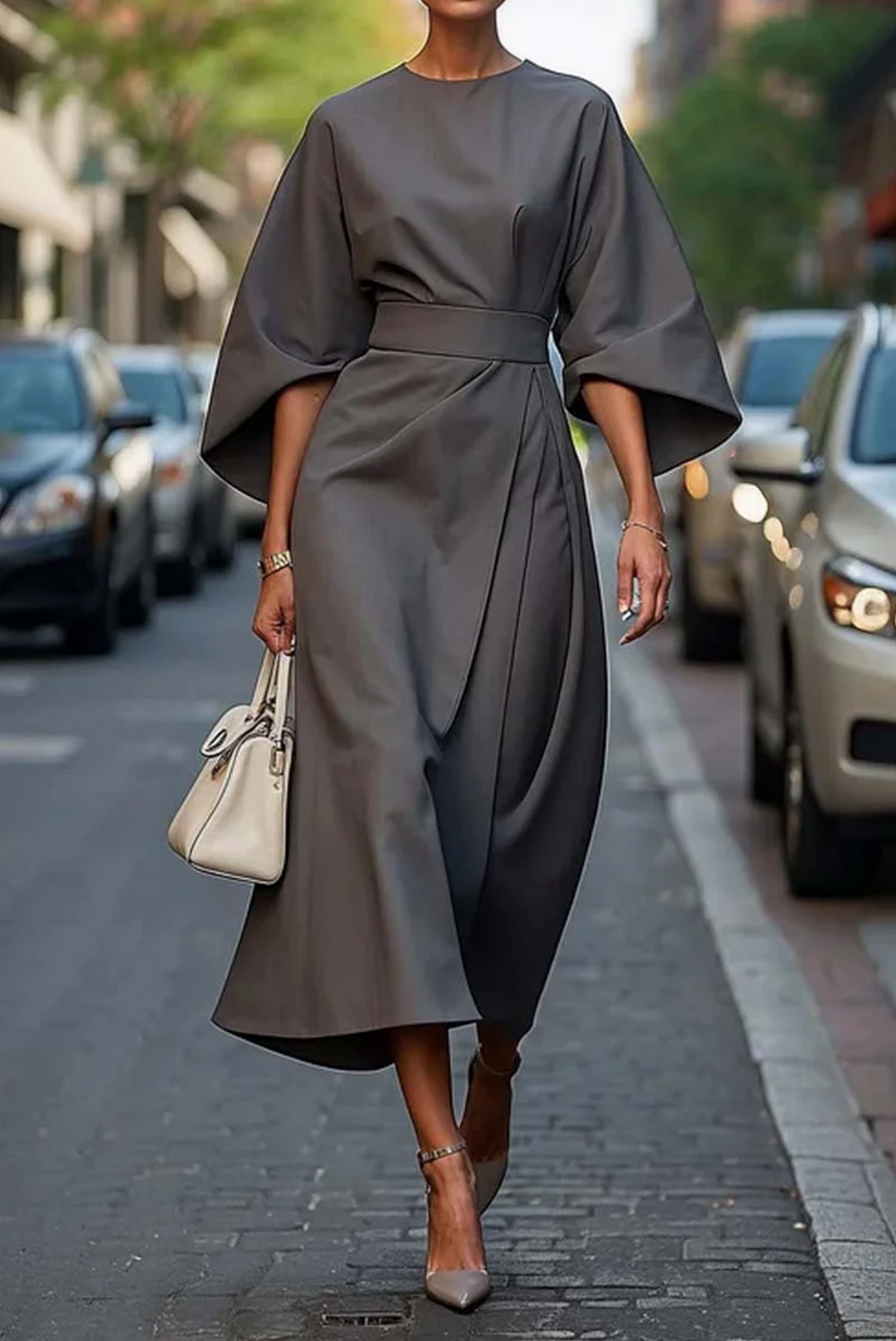 Ana | Elegant Dress with Lantern Sleeves