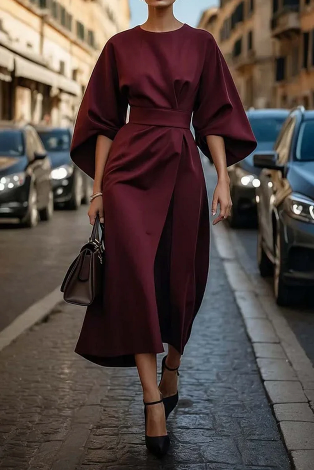 Ana | Elegant Dress with Lantern Sleeves