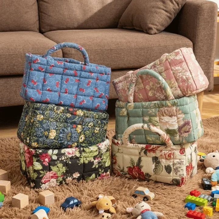 Genevieve | Dark Blue Floral Bento Bag