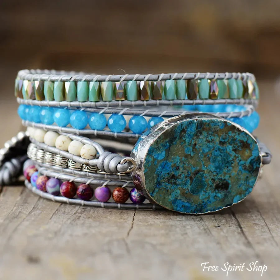 Asha | Blue Ocean Jasper & Purple