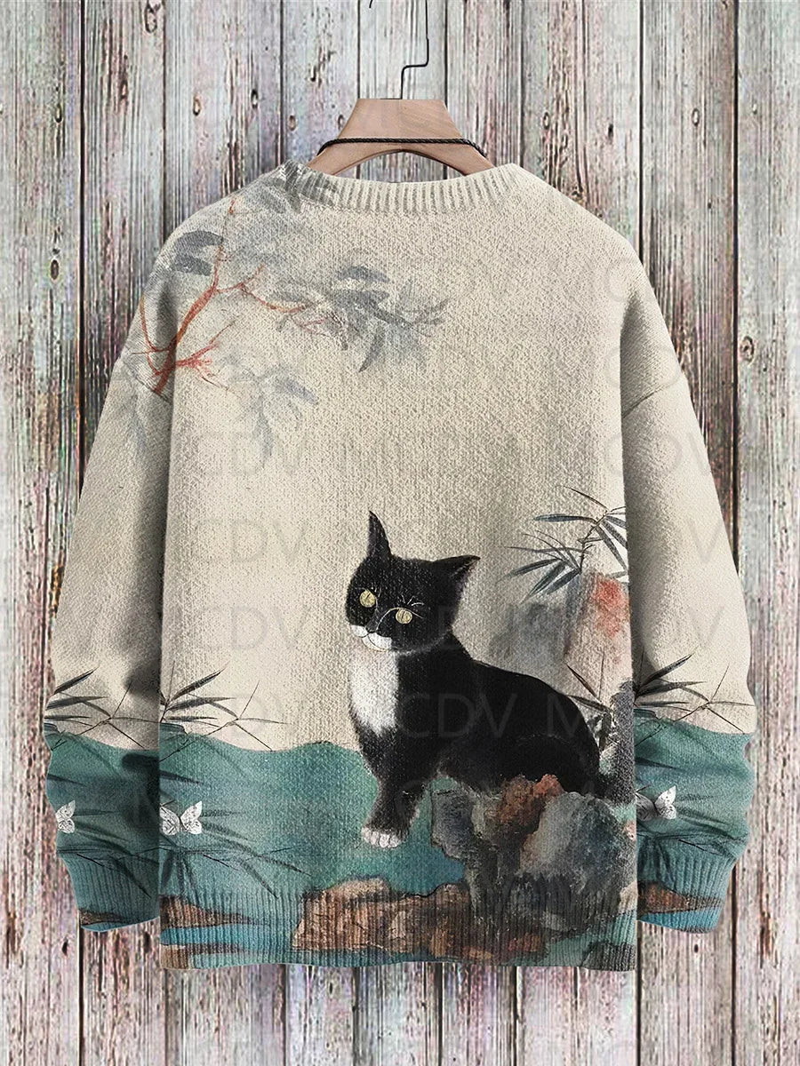 Sakura | Japanese Style Cat Art Pullover