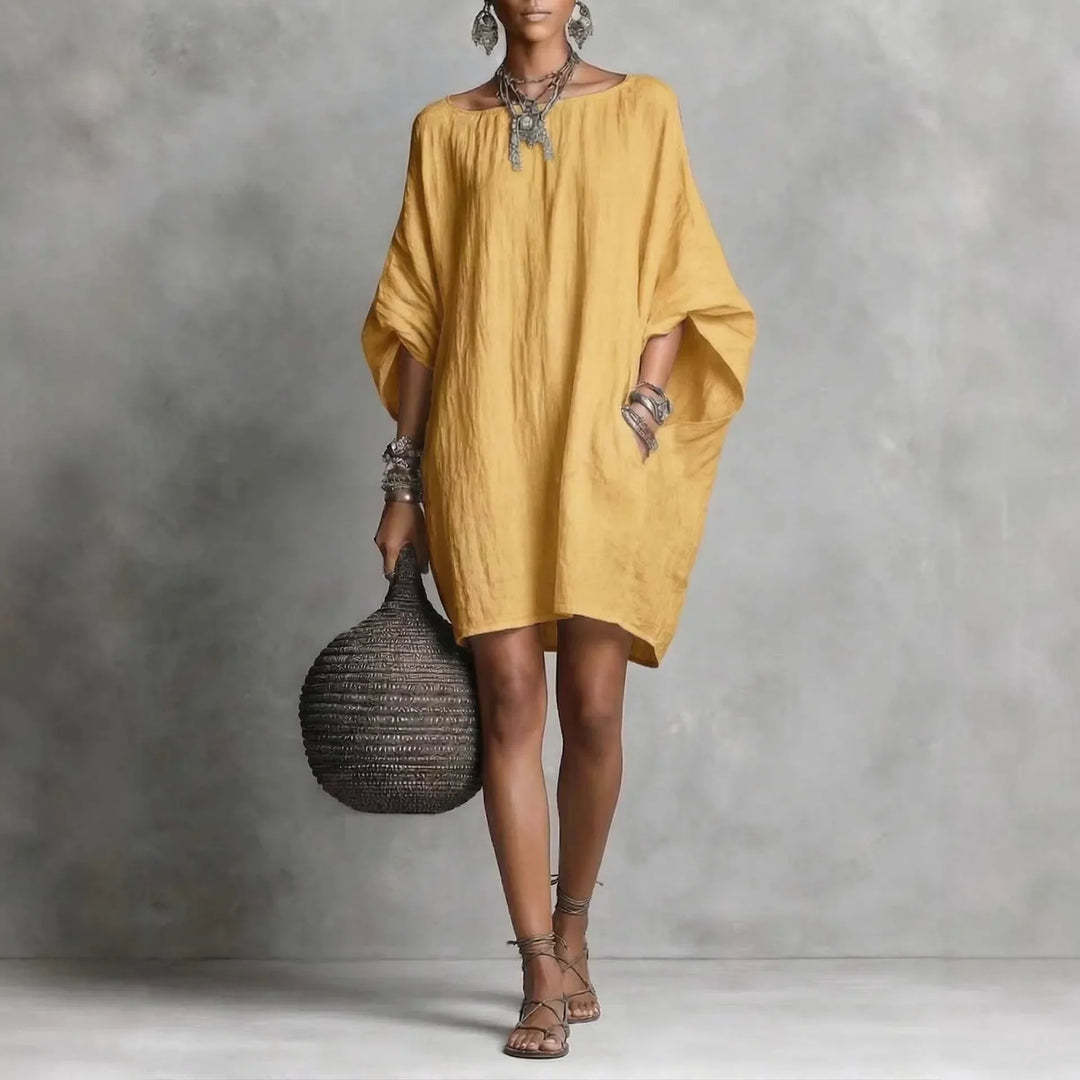 Celeste | Elegant Off-Shoulder Long Sleeve Dress