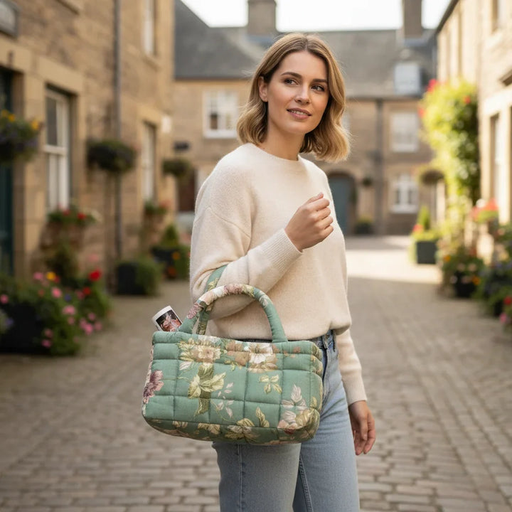 Camille | Light Green Floral Bento Bag