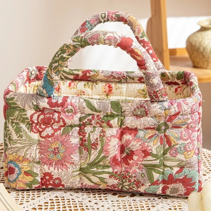 Florence | Dark Pink Floral Bento Bag