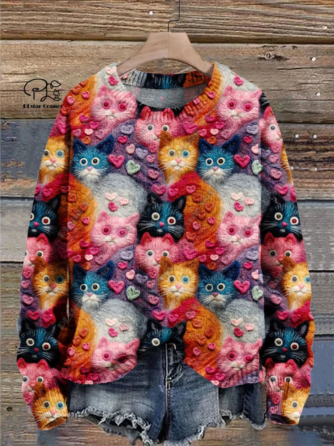 Luna | Cute Cat 3D Print Pullover