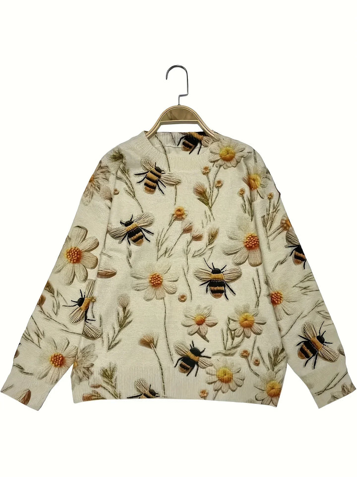 Willow | Animal Print Round-Neck Pullover
