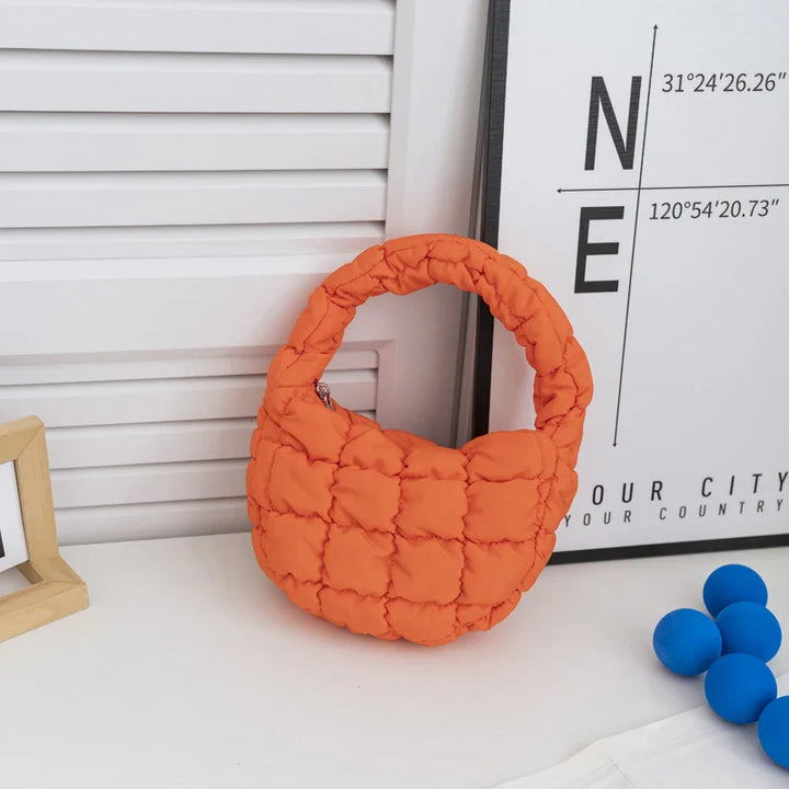 Florence | Orange Mini Puffer Tote