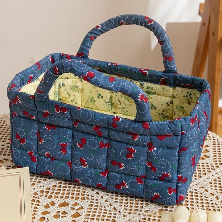 Genevieve | Dark Blue Floral Bento Bag