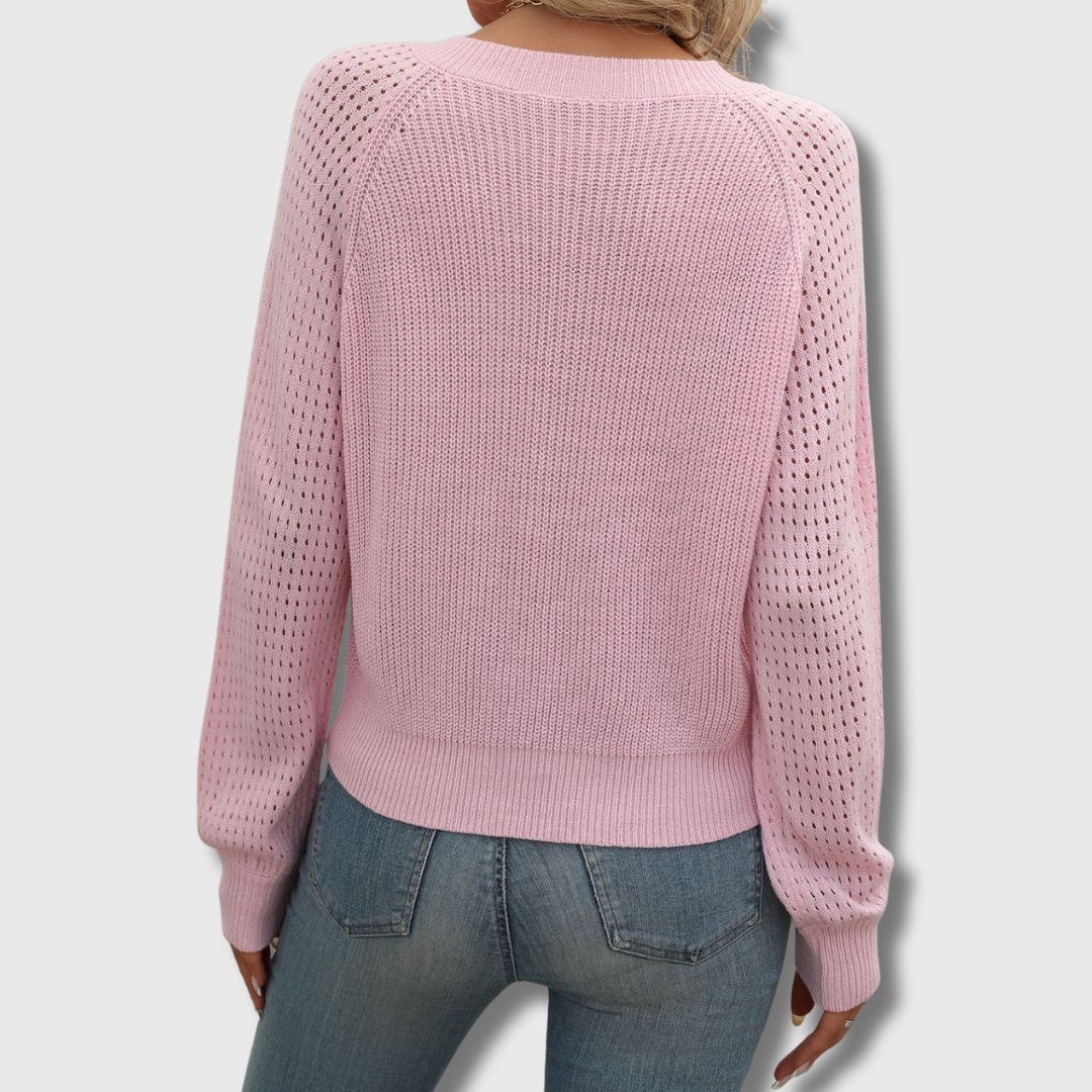 Jade | Elegant V-Neck Sweater