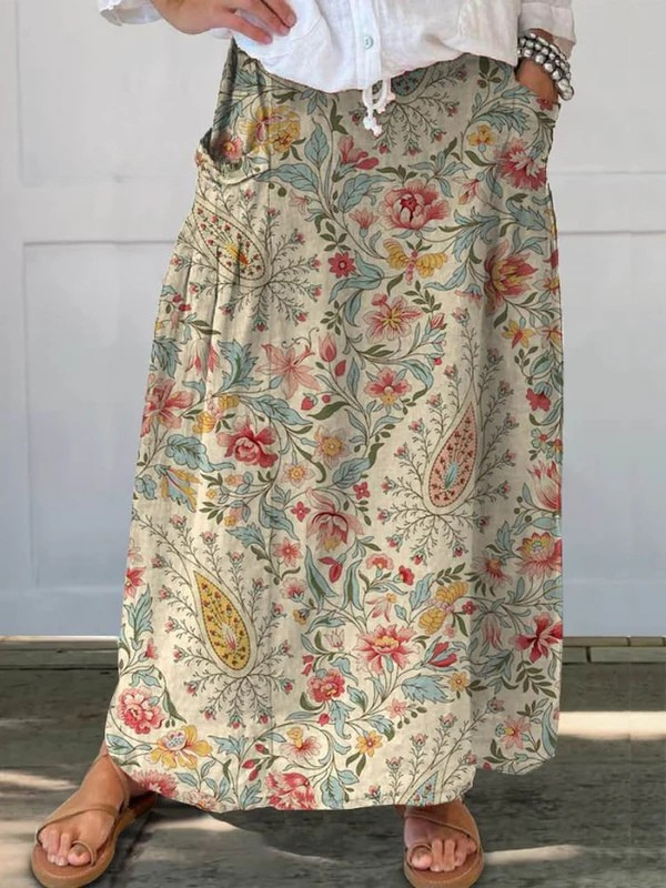 Nilva | Printed Art Pocket Skirt