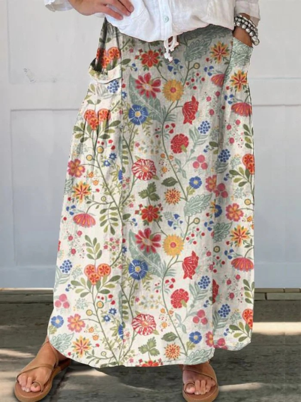 Fabi | Multicolour Floral Pocket Skirt