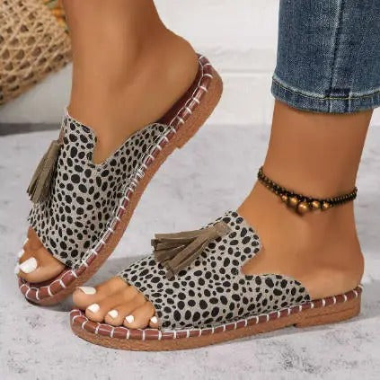 Natalie | Bohemian Sandals with Pom Poms