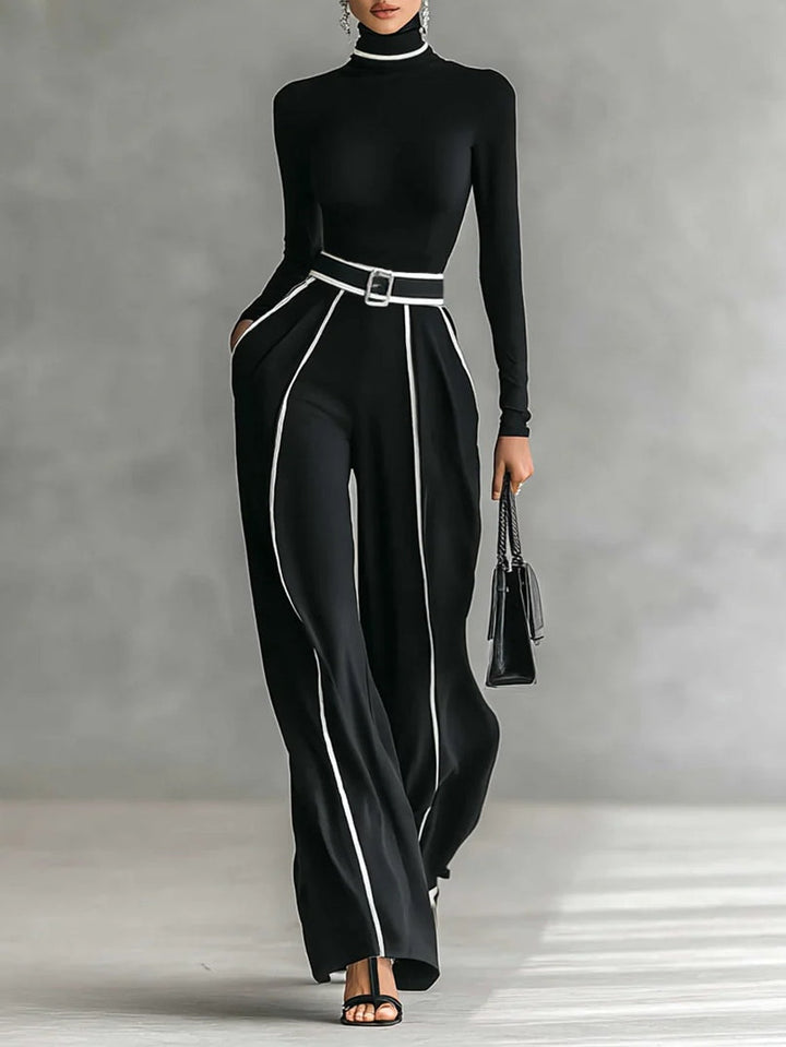 Solana | Long Sleeve Turtleneck Wide-Leg Set