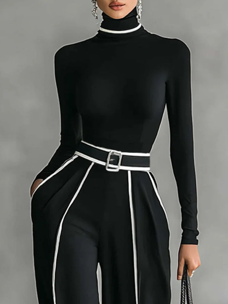 Solana | Long Sleeve Turtleneck Wide-Leg Set