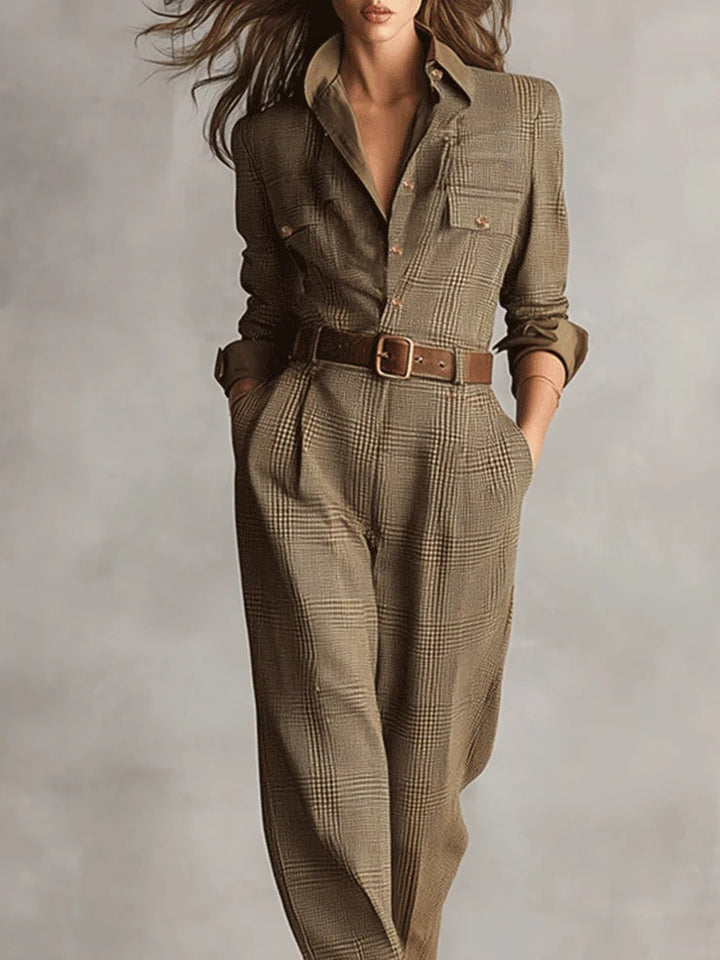 Anna | Elegant Checkered Jumpsuit