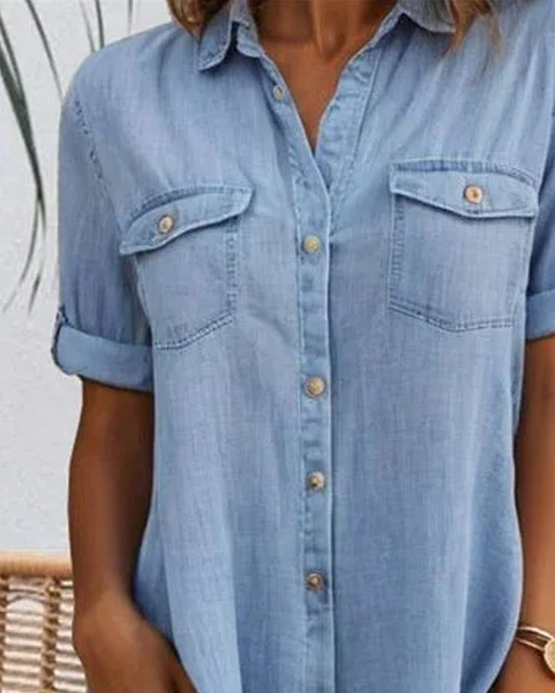 Audrey | Lightweight Denim-look Dress