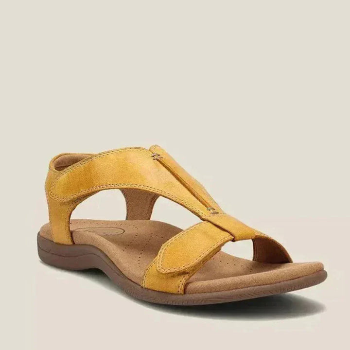Diana | Yellow Leather Strap Sandals