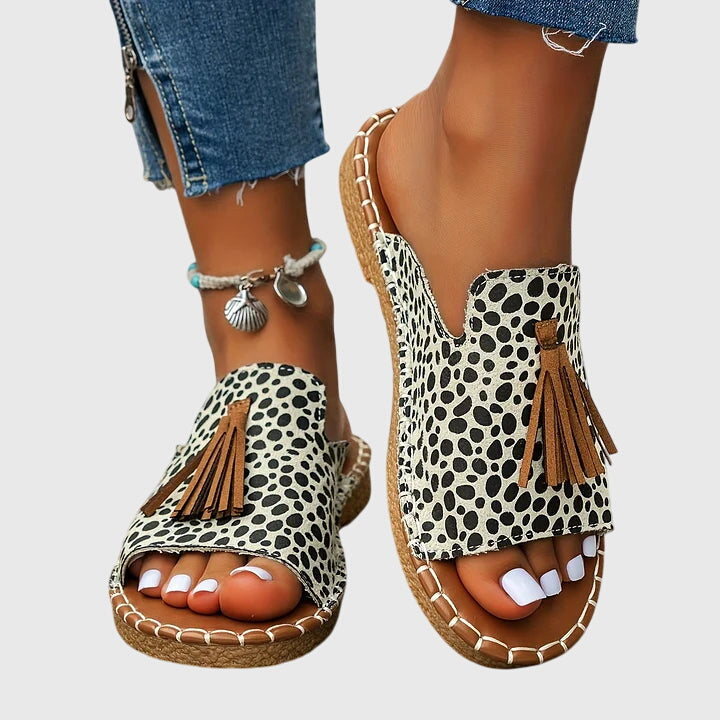 Natalie | Bohemian Sandals with Pom Poms