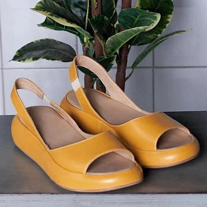 Gight | Open Toe Platform Flats