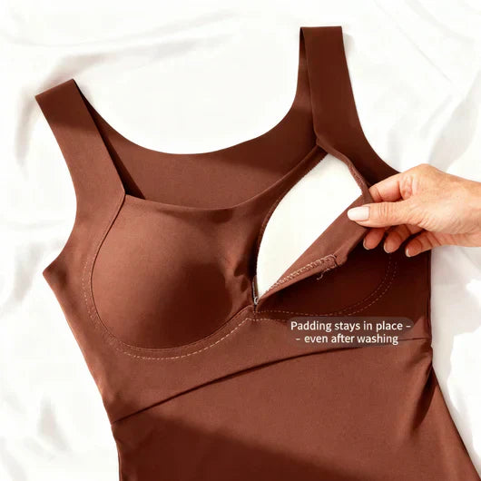 Eleanor | Green Built-In Bra Tank
