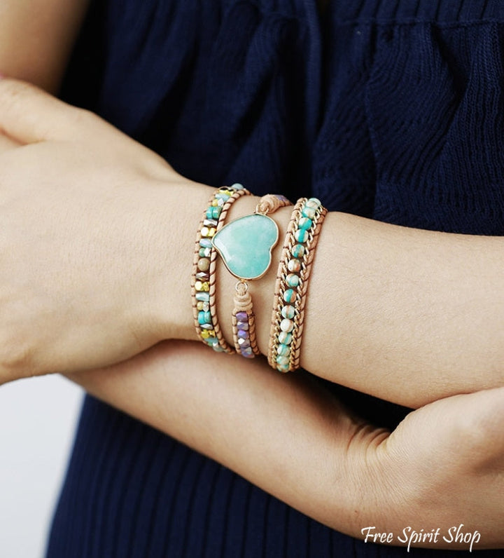 Patricia | Amazonite Heart & Mixed Beads